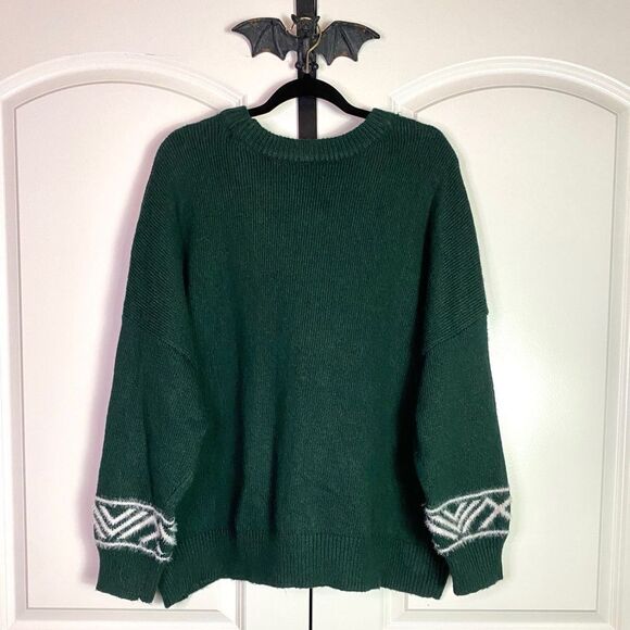 Maurices Fuzzy Sweater Green & White Soft Stretchy Flattering cut size 3X NWT - Picture 3 of 13